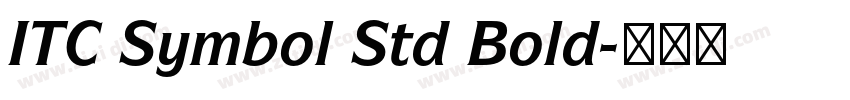 ITC Symbol Std Bold字体转换